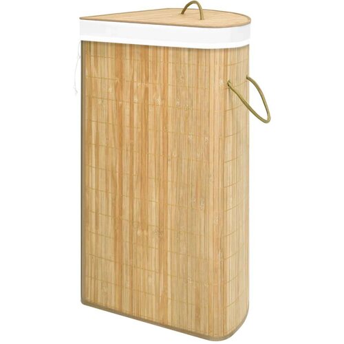 VidaXL Kutna ko&amp;scaron;ara za rublje od bambusa 60 L Slike