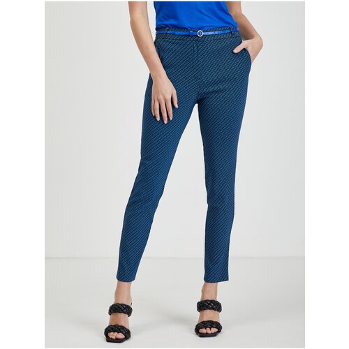 Orsay Black and Blue Ladies Patterned Pants - Women Slike