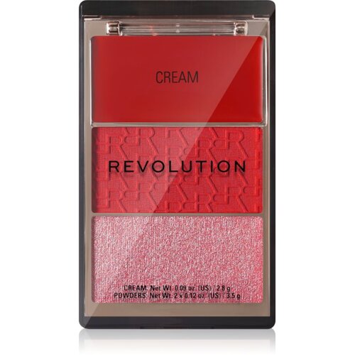 Revolution Blush Icon Palette paleta rdečil odtenek Rebellious Red 9.8 g Slike