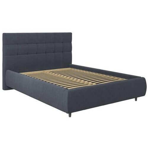 CARRYHOME oblazinjena postelja 140 cm x 200 cm , tekstil antracit Slike