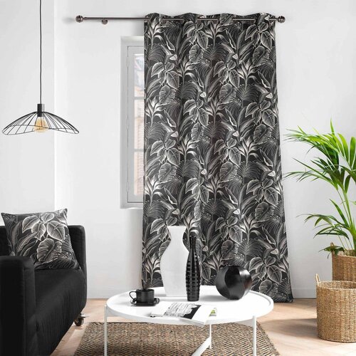 Douceur d int&amp;eacute;rieur Črna/bela zavesa 140x260 cm Cabana &amp;ndash; Slike