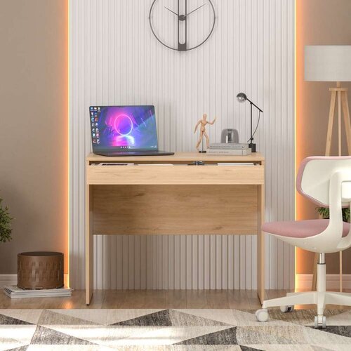 Hanah home cekmeceli oak study desk Slike