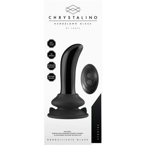 Chrystalino by Shots vibro dildo Prickly - Smooth Glass G-Spot Vibrator Slike