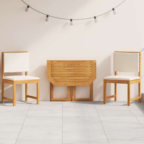  3-delni vrtnarski bistro set z blazinami iz trdnega akacijevega lesa, (22015980) Slike