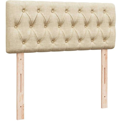 vidaXL Box spring postelja z vzmetnico krem 120x190 cm blago, (21310739) Cene