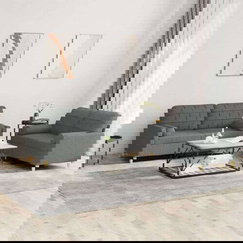  2-dijelni set sofa s jastucima tamnosivi od tkanine Cijene