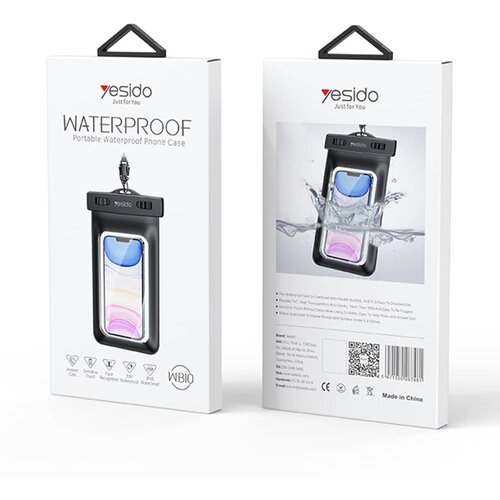Yesido Vodotesna torbica (WB10) - IPX8 za telefon - črna Cene