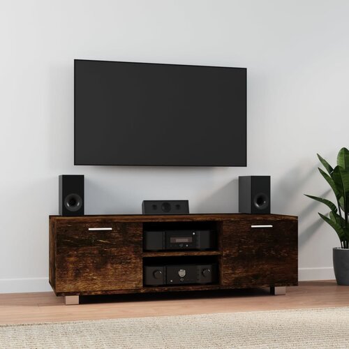 vidaXL TV omarica dimljeni hrast 120x40,5x35 cm inženirski les Cene