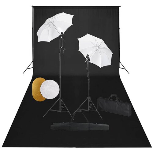  Fotografska oprema: svjetla, kišobrani, pozadina i reflektori Crna 600 x 300 cm Cene