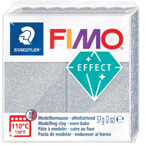  MASA ZA MODELIRANJE 57G FIMO EFFECT GLITTER STAEDTLER 8010-812 GLITTER SREBRNA Slike