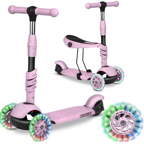 Janshop Ricokids Cubi trikolesni skiro - roza, (21634729) Slike