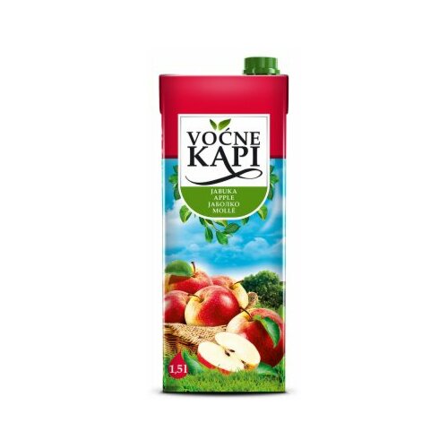 Voćne Kapi sok jabuka 1,5L brik Cene