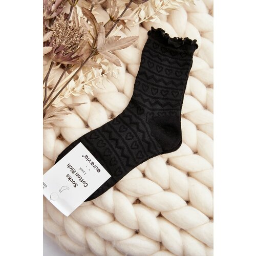 Kesi Patterned women's socks black Slike