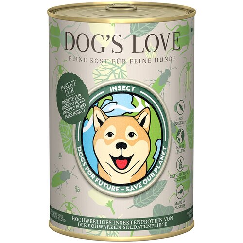 Dog's Love z žuželkami - 6 x 400 g Cene