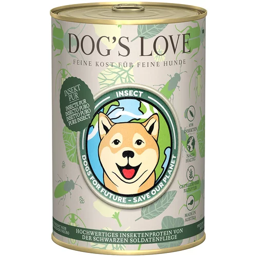 Dog's Love z žuželkami - 6 x 400 g