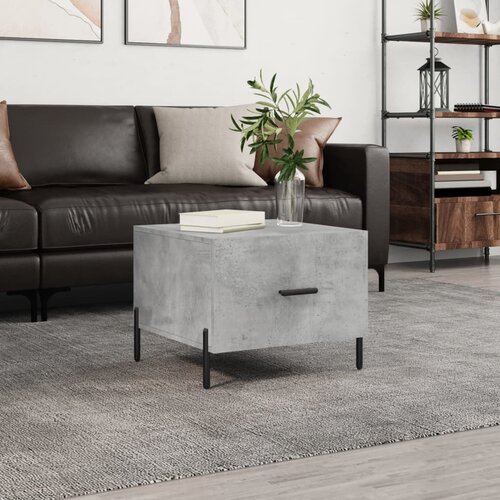 vidaXL Klubska mizica betonsko siva 50x50x40 cm inženirski les Cene