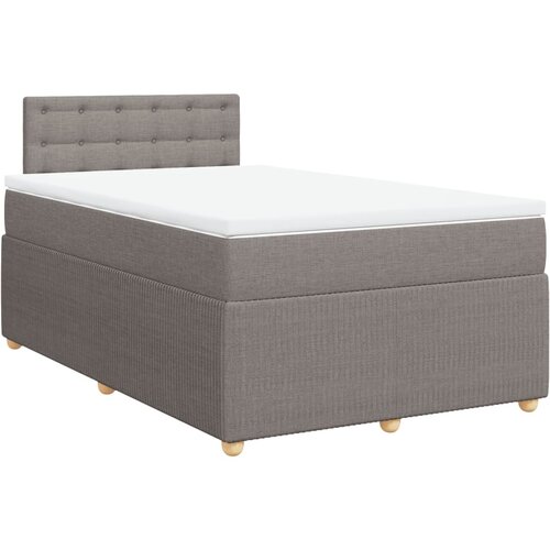 vidaXL Box spring postelja z vzmetnico taupe 120x200 cm blago, (21291760) Cene