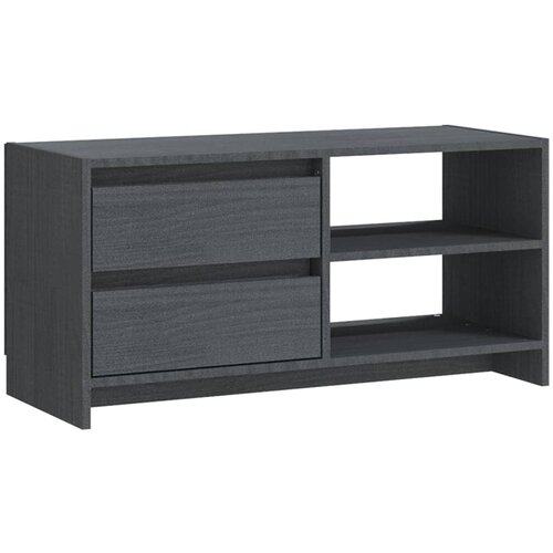 Maison Chic TV omarica - TV stojalo - Televizijska omarica siva 80x31x39 cm trdna borovina, (21699932) Cene