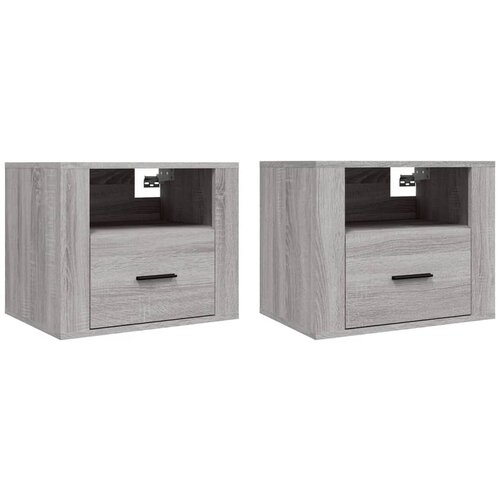 Maison Chic Stenski Dvo delni komplet Nočne omarice - Nočne mize siva sonoma 50x36x40 cm, (21688897) Slike