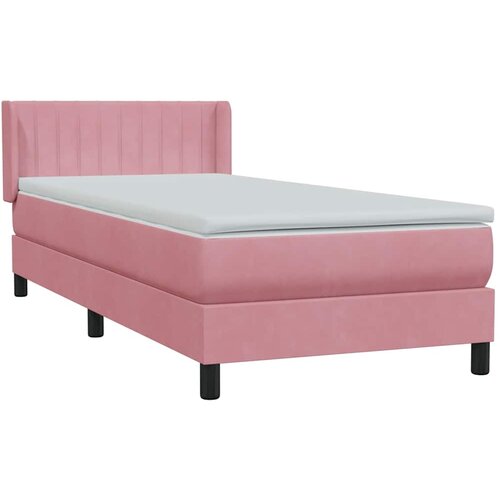 Box spring krevet s madracem ružičasti 80 x 220 cm bar&amp;scaron;unasti Slike