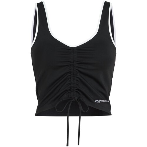 Karl Lagerfeld jeans Top črna / bela Slike