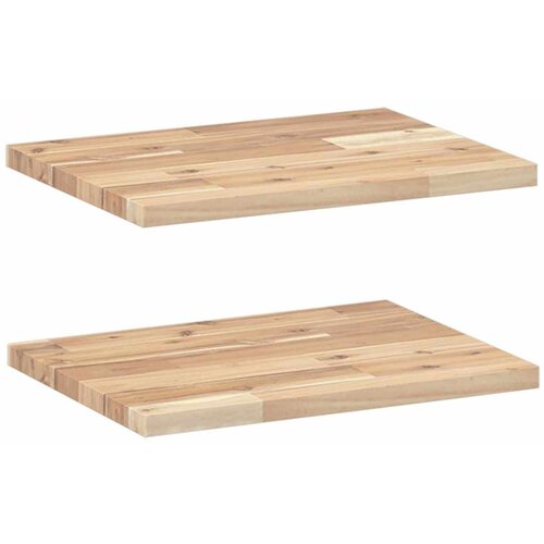 vidaXL Plutajuće police 2 kom 40x30x2 cm Neobrađeno puno drvo akacije - Prirodna 40 x 30 x 2 cm 2 1 Cijene