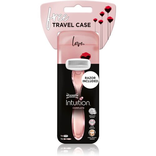 Wilkinson Sword Intuition Complete Travel Case potovalni brivnik + nadomestna glava 1 kos Slike