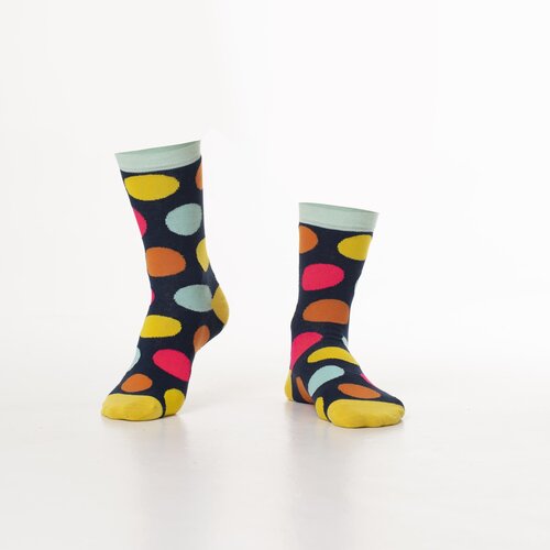 Fasardi Women's navy blue socks with colorful dots Cene