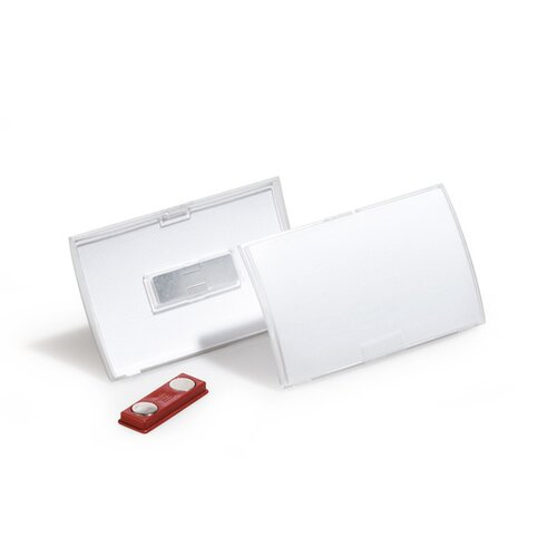 Durable 821519 Značka z imenom 54x90mm, z magnetom, 10 kos/paket, Click Fold prozorna Cene