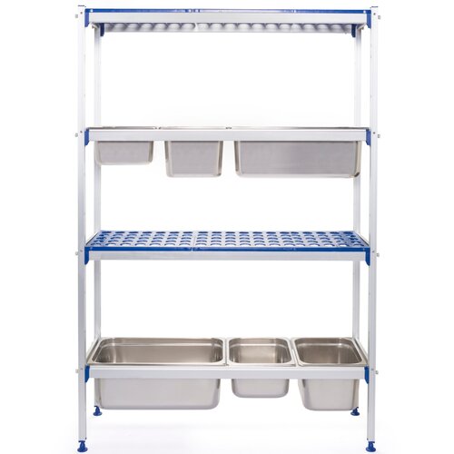 Hendi Aluminijasta gostinska odlagalna polica za kuhinjo za posode GN1/1, širina 112 cm, (21387839) Cene