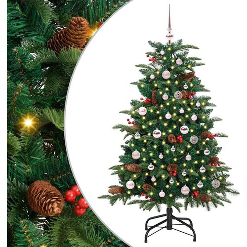 vidaXL Umestno božično drevo Zelena 150 cm PVC, kovina in plastika Cene