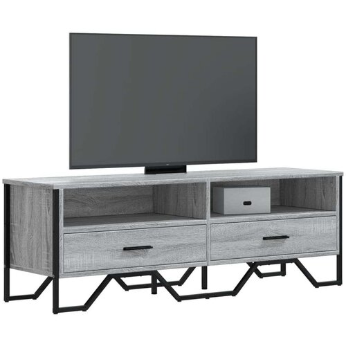 TV ormarić siva boja hrasta 122 x 34 x 41 cm konstruirano drvo Cijene