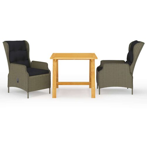  3-dijelni vrtni blagovaonski set smeđi Cijene