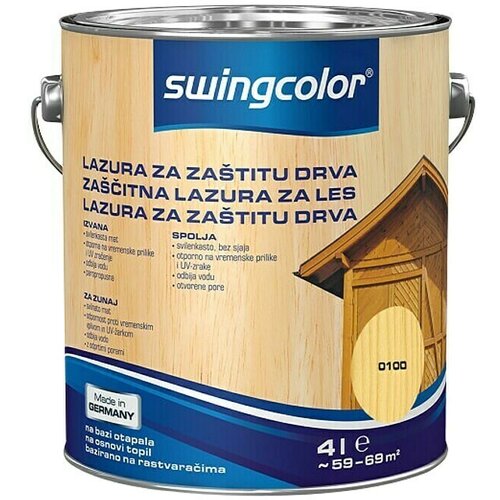 SWINGCOLOR Za&amp;scaron;čitna lazura za les Swingcolor (brezbarvna, 4 l) Slike