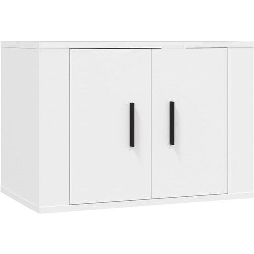 Maison Chic Stenska TV omarica - TV stojalo - Televizijska omarica bela 57x34,5x40 cm, (21699395) Slike