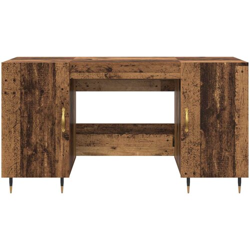  Stol s policom Staro drvo 140 x 50 x 75 cm Konstruirano drvo Slike