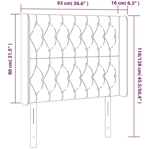  LED uzglavlje crno 93x16x118/128 cm bar&amp;scaron;unasto Slike