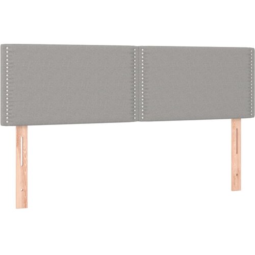  LED uzglavlje svjetlosivo 144 x 5 x 78/88 cm od tkanine Slike