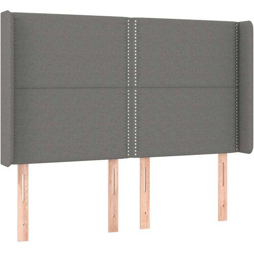  Box spring s madracem LED tamnosivi 140x200 cm tkanina Slike