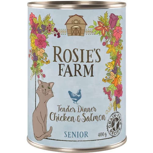 Rosie's Farm Senior 1 x 400 g - Senior: piletina i losos