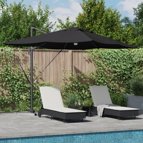  Candelabra Roma Parasol z LED Lučmi, črna, 352x251x265 cm, aluminij Slike