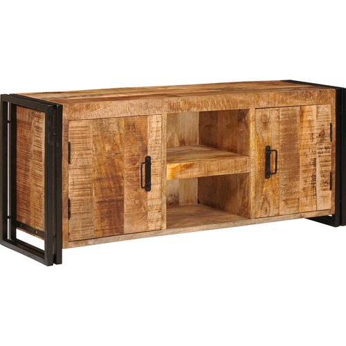 vidaXL TV omarica Rjava 120 x 30 x 50 cm Trd grob mango les Cene