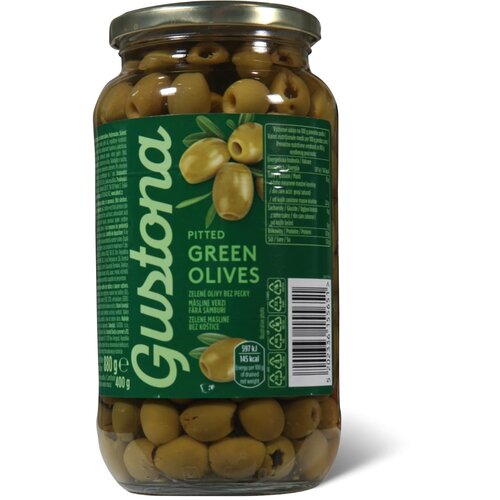 Gustona Zelene masline bez kostice 880g Cene