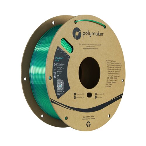  PolyLite Dual Silk PLA Jadeite Green-Chrome Slike
