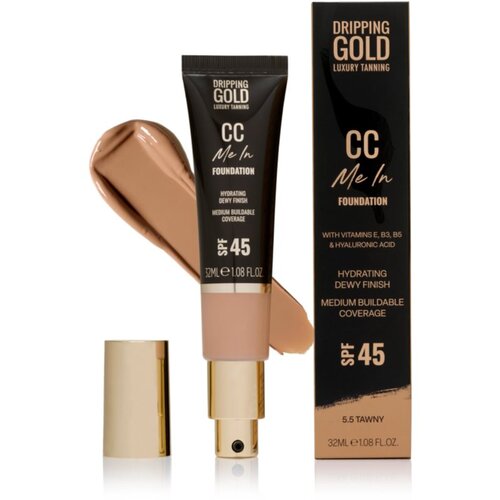 Dripping Gold CC Me In lahki tekoči puder SPF 45 odtenek Tawny 5.5 32 ml Slike