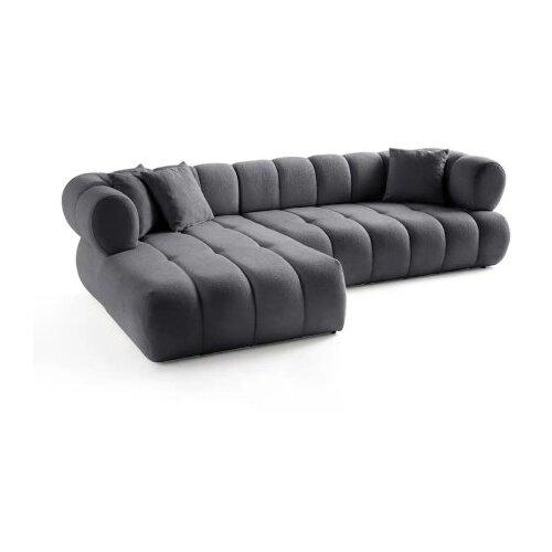Atelier Del Sofa ugaona garnitura petra left dark grey Slike