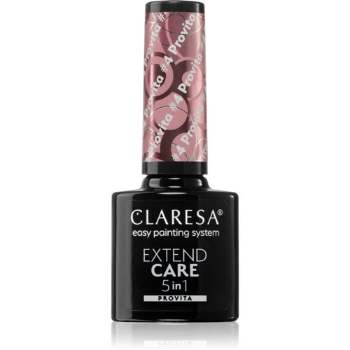 Claresa Extend Care 5 in 1 Provita bazni lak za gel nokte s regenerirajućim učinkom nijansa #4 5 g