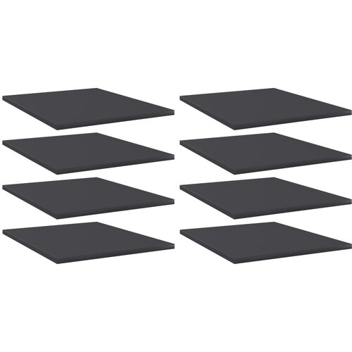 VidaXL Police za knjige 8 kom sive 40 x 50 x 1,5 cm od iverice Slike