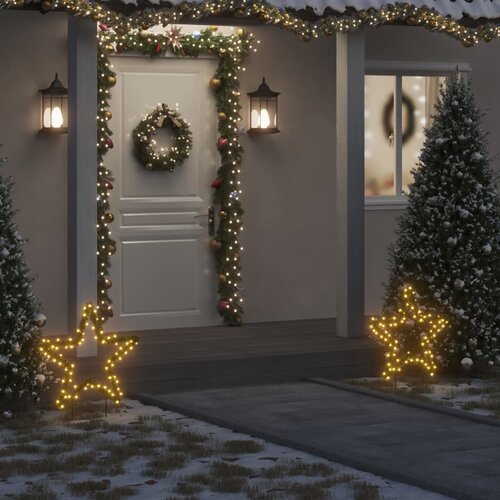 vidaXL Božična svetlobna dekoracija s konicami zvezda 80 LED 60 cm Cene