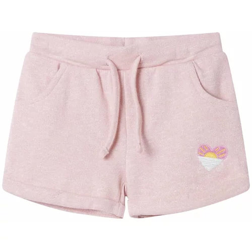vidaXL Otroške kratke hlače z vrvico mešana svetlo roza 104